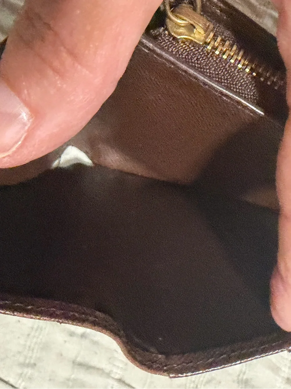 Louis Vuitton Brown Damier Canvas compact Wallet